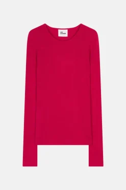JOYCE pull col rond fuchsia