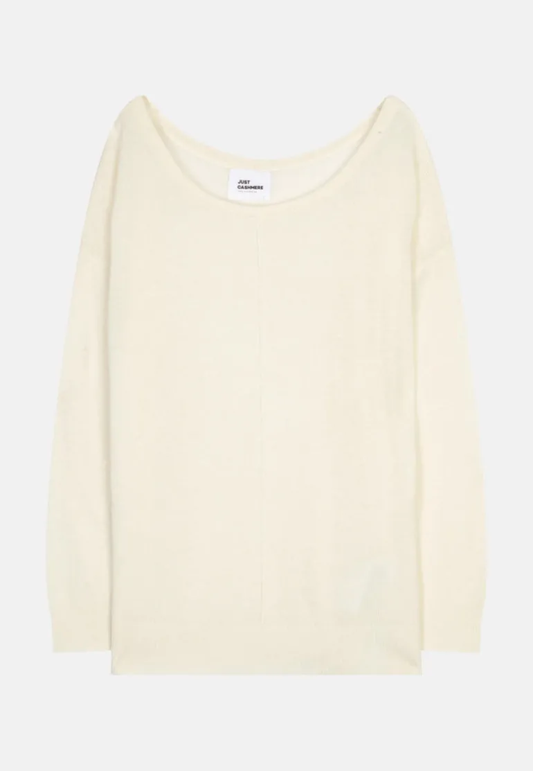 KAREN pull col rond ivoire