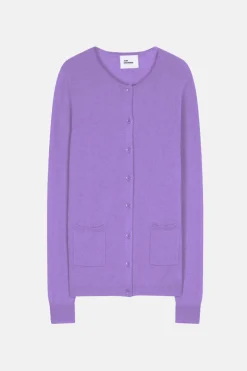 KATHARINE cardigan col rond lavande