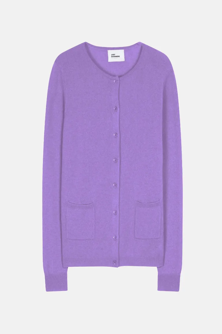 KATHARINE cardigan col rond lavande