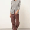 KATHARINE cardigan col rond nuage chiné