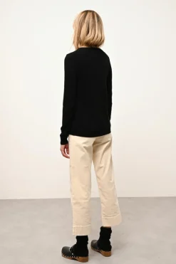 KATHARINE cardigan col rond noir