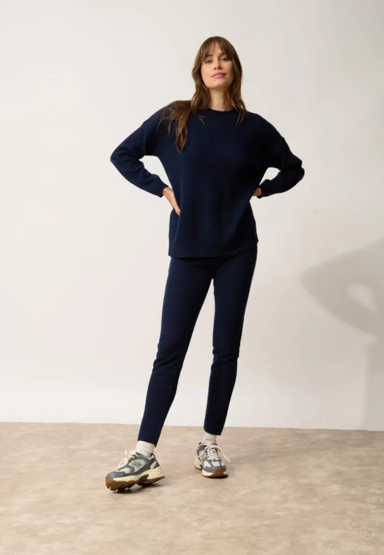 KAYLA pull col rond navy