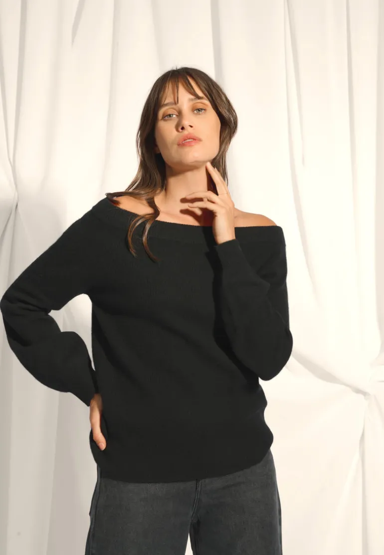 KELLY pull col bateau noir