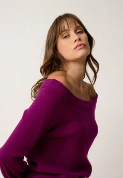 KELLY pull col bateau prune