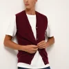 LANA cardigan col v bordeaux