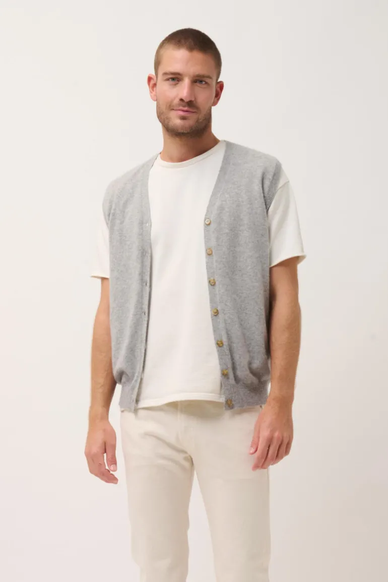LANA cardigan col v nuage chiné