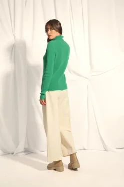 LANAIS pull col roulé menthe