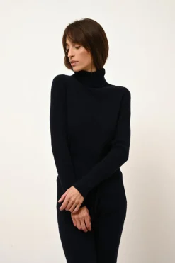 LANAIS pull col roulé navy