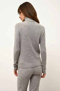 LANAIS pull col roulé nuage chiné