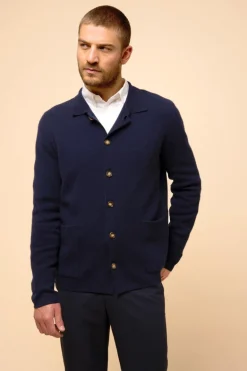 LEIFUR veste col chemise navy