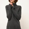 LEXIE pull col roulé anthracite chiné