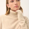 LEXIE pull col roulé avoine
