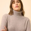 LEXIE pull col roulé caribou chiné