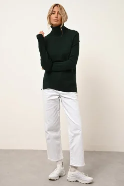 LEXIE pull col roulé cyprès