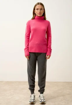 LEXIE pull col roulé fraise