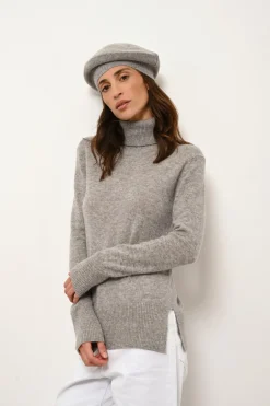 LEXIE pull col roulé nuage chiné