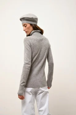 LEXIE pull col roulé nuage chiné