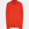 LEXIE pull col roulé orange