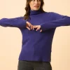 LEXIE pull col roulé purple