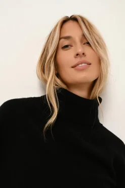 LILLY pull col roulé noir