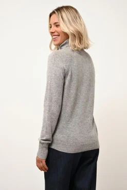 LILLY pull col roulé nuage chiné