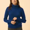 LILLY pull col roulé outremer