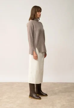 LOUISE pull col roulé caribou chiné