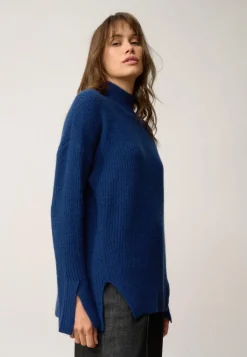 LOUISE pull col roulé minuit