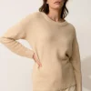 LOUNA pull col rond sable