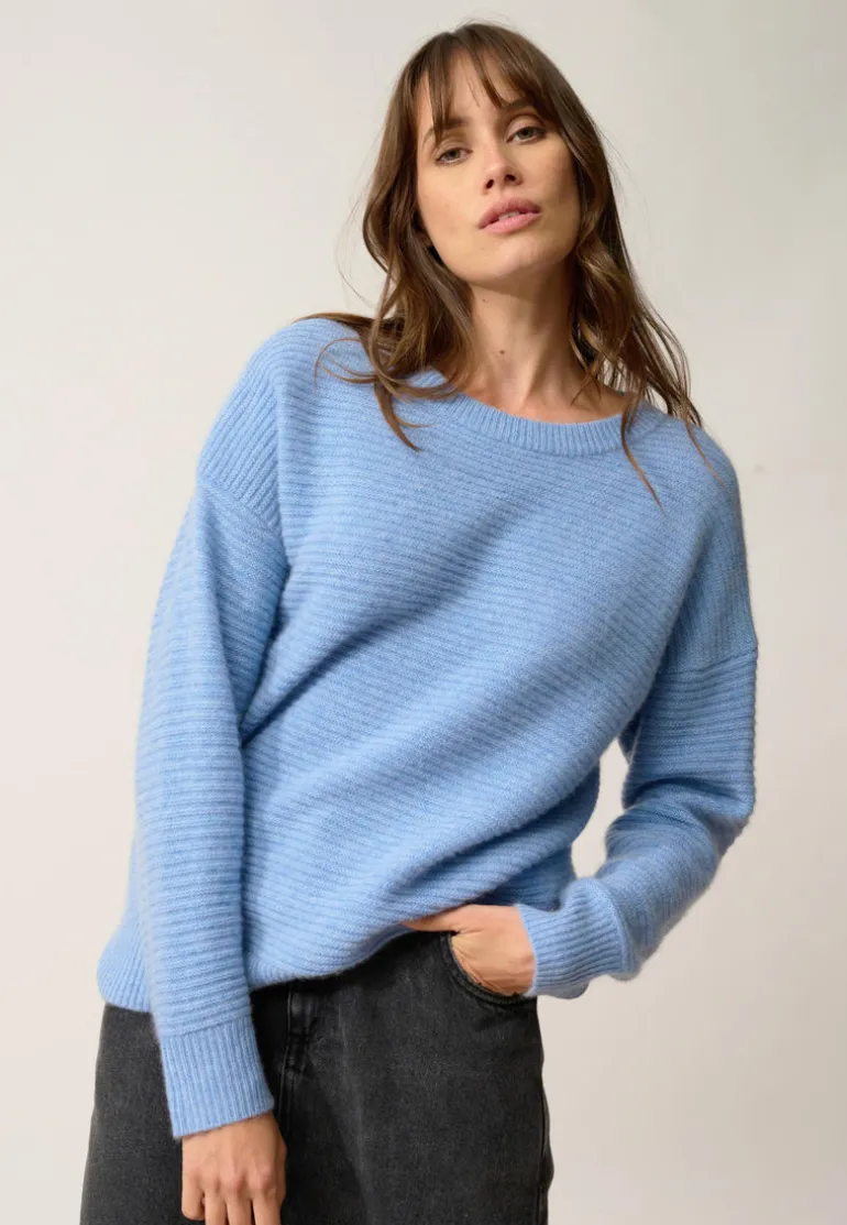 LOUNA pull col rond sky