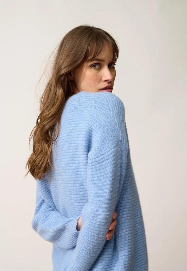 LOUNA pull col rond sky