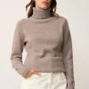 LUCIE pull col roulé caribou chiné