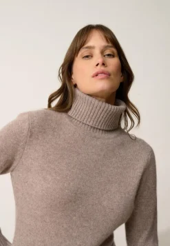 LUCIE pull col roulé caribou chiné