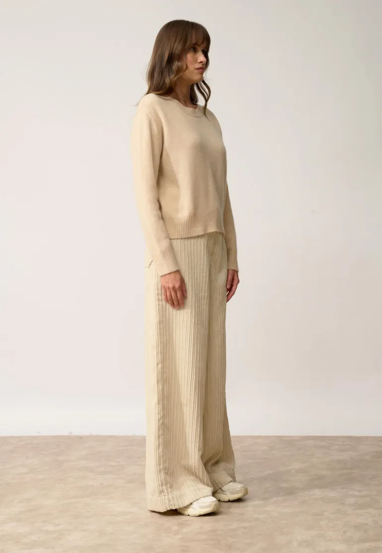 MARGAUX pull col rond sable
