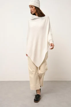 MEREDITH poncho col bateau ivoire