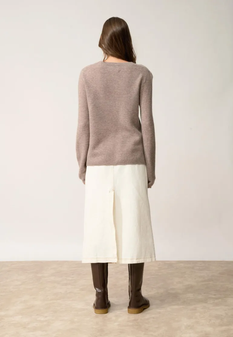 NETHY pull col bateau caribou chiné