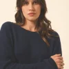 NETHY pull col bateau navy