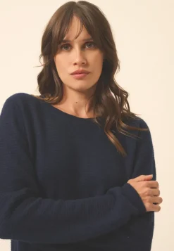 NETHY pull col bateau navy