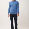 NOE pull col rond bleu denim