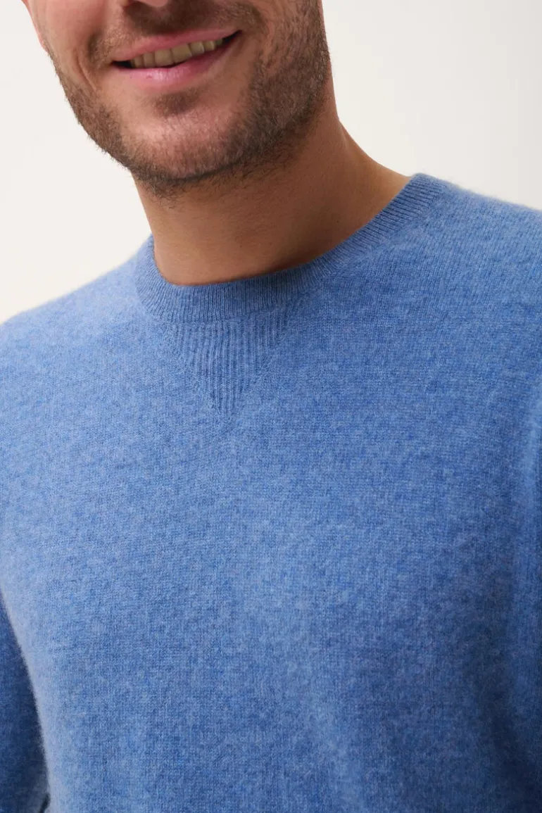 NOE pull col rond bleu denim