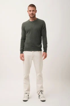 NOE pull col rond kaki chiné