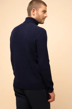 NOI pull col roulé navy