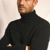 NOI pull col roulé noir