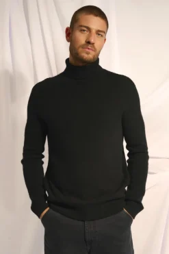 NOI pull col roulé noir