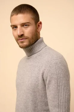 NOI pull col roulé nuage chiné