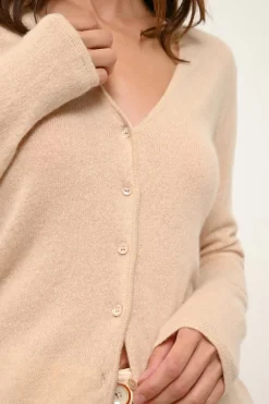 NORMA cardigan col v sable