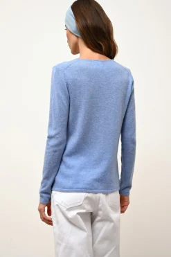 NORMA cardigan col v sky