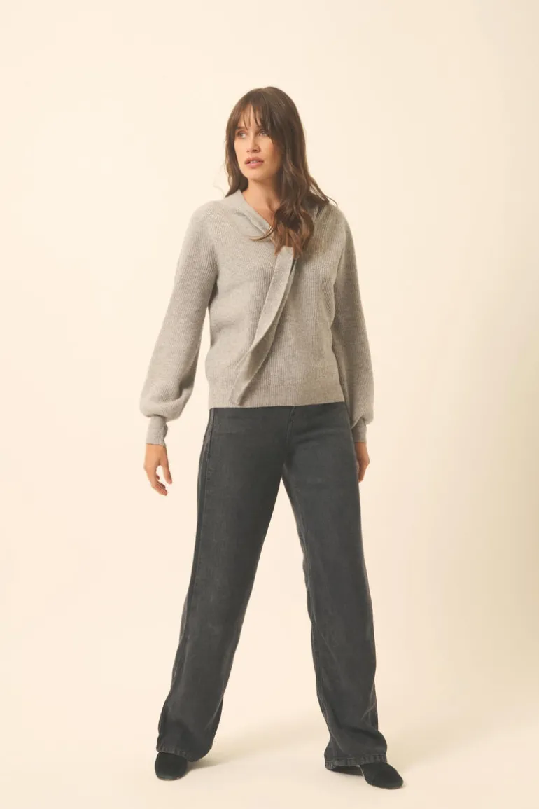 NOTY pull col lavallière nuage chiné