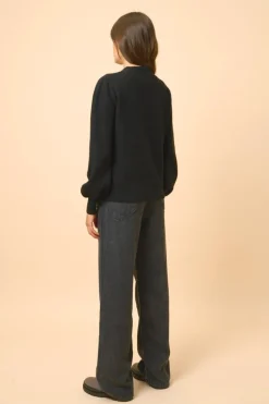 NOTY pull col lavallière noir